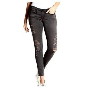Frame Le Skinny de Jeanne Knightrider Shred Jeans Size 26